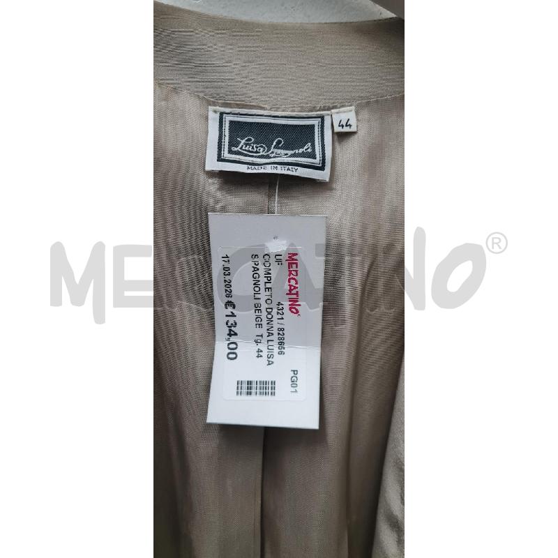 COMPLETO DONNA LUISA SPAGNOLI BEIGE | Mercatino dell'Usato Perugia 2