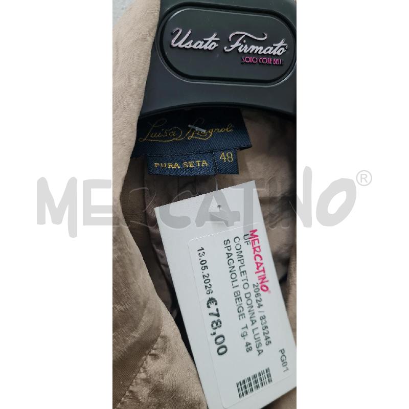 COMPLETO DONNA LUISA SPAGNOLI BEIGE | Mercatino dell'Usato Perugia 2