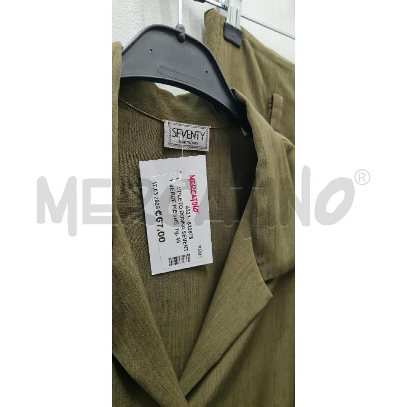COMPLETO DONNA SEVENTY VERDE PIEGHE | Mercatino dell'Usato Perugia 2
