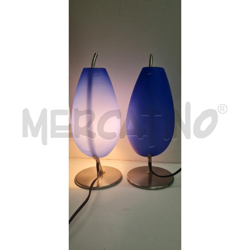 COPPIA ABATJOURE TRI-MURANO BLU | Mercatino dell'Usato Perugia 3
