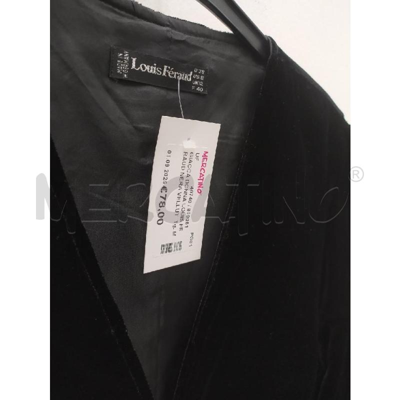 GIACCA DONNA LOUIS FERAUD NERA VELLUTO | Mercatino dell'Usato Perugia 2