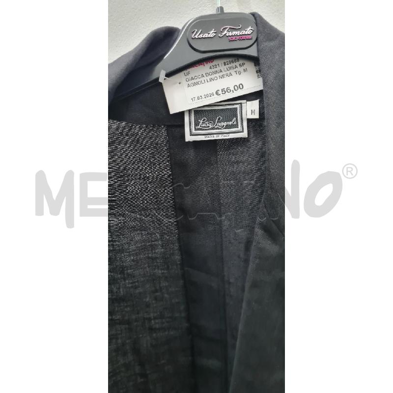 GIACCA DONNA LUISA SPAGNOLI LINO NERA | Mercatino dell'Usato Perugia 4