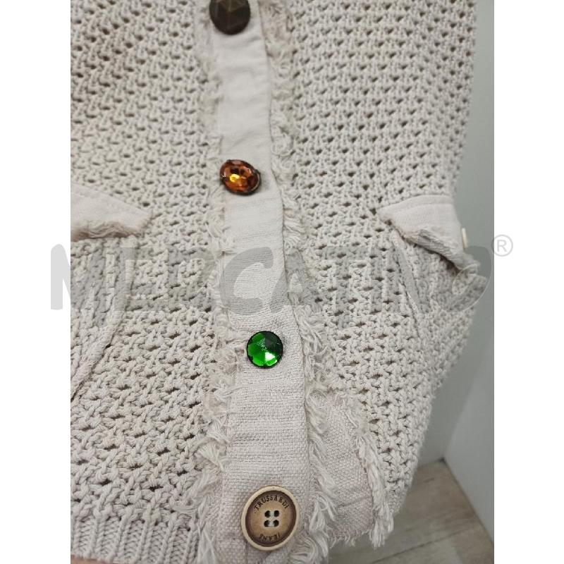 GIACCA DONNA TRUSSARDI BEIGE BOTTONI PIETRE | Mercatino dell'Usato Perugia 2