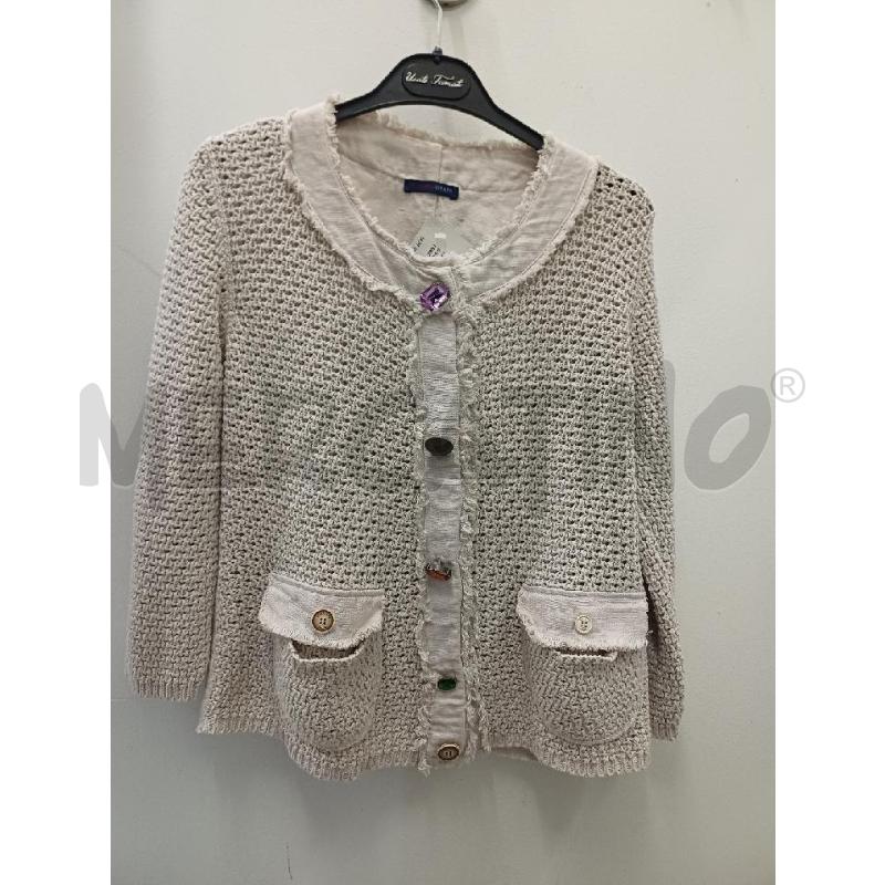 GIACCA DONNA TRUSSARDI BEIGE BOTTONI PIETRE | Mercatino dell'Usato Perugia 3