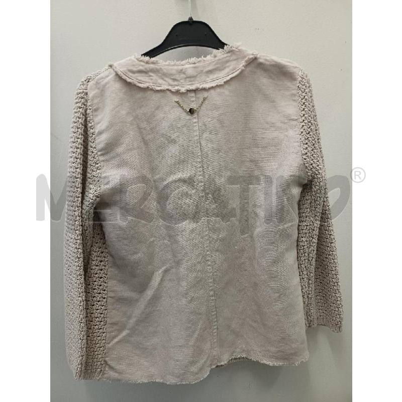 GIACCA DONNA TRUSSARDI BEIGE BOTTONI PIETRE | Mercatino dell'Usato Perugia 4