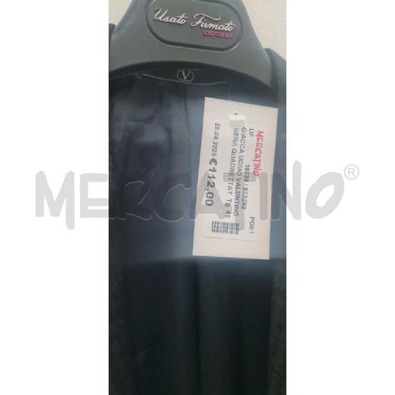 GIACCA UOMO VALENTINO NERA QUADRETTATA  | Mercatino dell'Usato Perugia 2