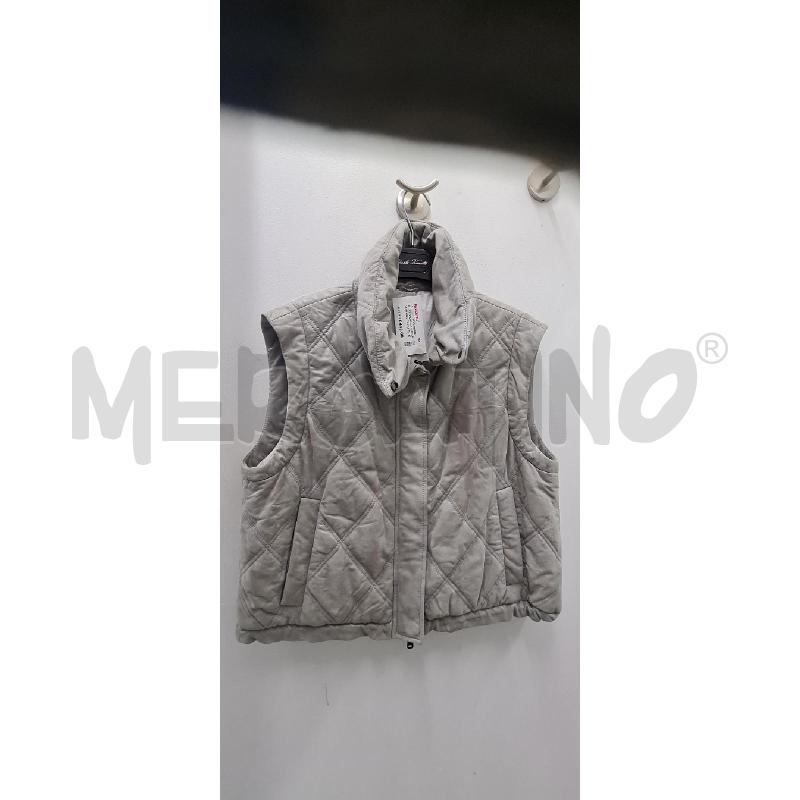 GILET BRUNELLO CUCINELLI GRIGIO TRAPUNTATO PELLE | Mercatino dell'Usato Perugia 1