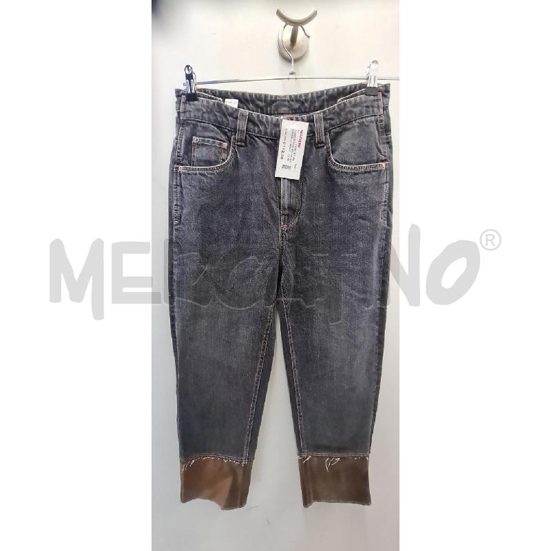 JEANS DONNA BRUNELLO CUCINELLI DENIM NERO FONDO ORO | Mercatino dell'Usato Perugia 1