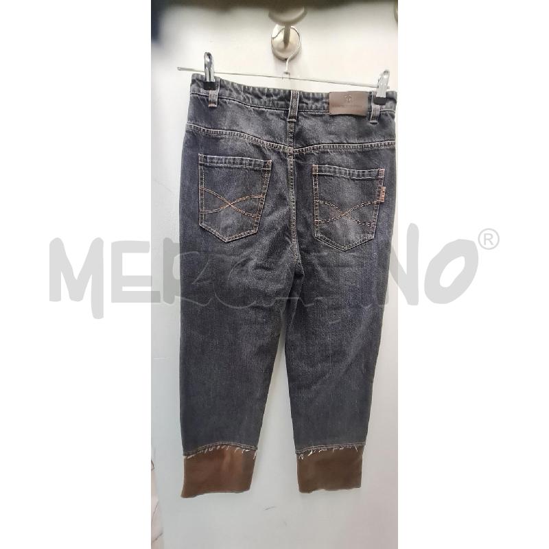 JEANS DONNA BRUNELLO CUCINELLI DENIM NERO FONDO ORO | Mercatino dell'Usato Perugia 3