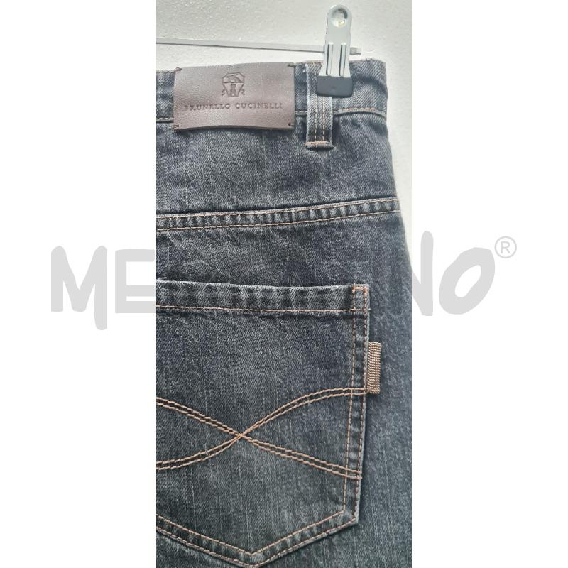 JEANS DONNA BRUNELLO CUCINELLI DENIM NERO FONDO ORO | Mercatino dell'Usato Perugia 4