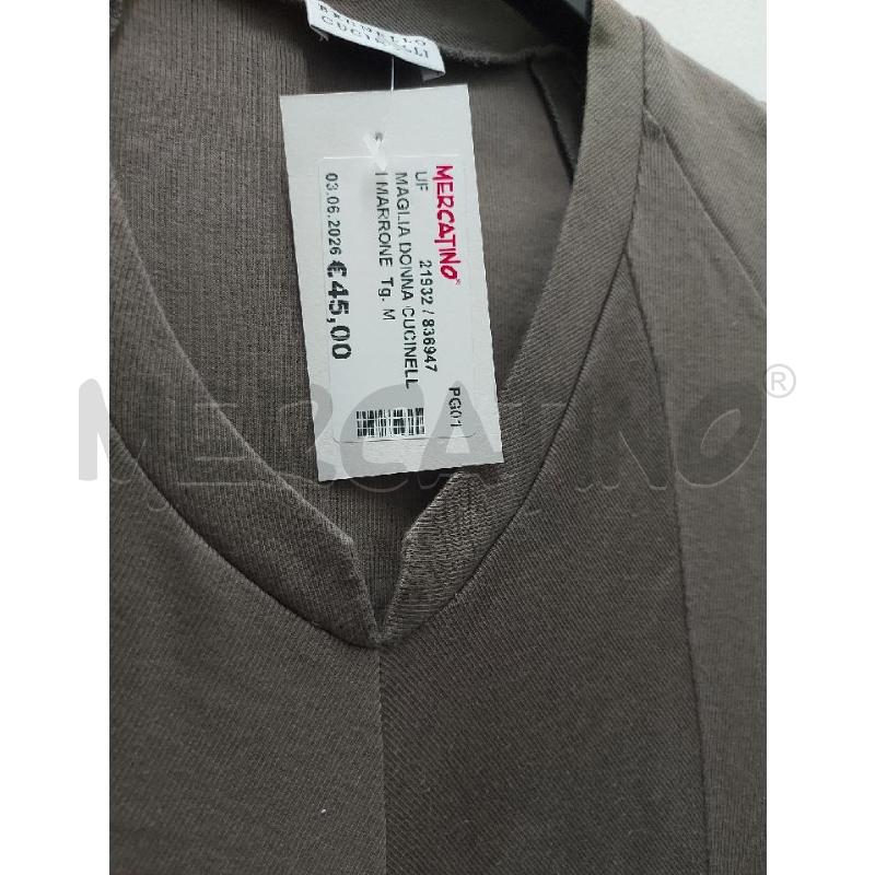 MAGLIA DONNA CUCINELLI MARRONE | Mercatino dell'Usato Perugia 2