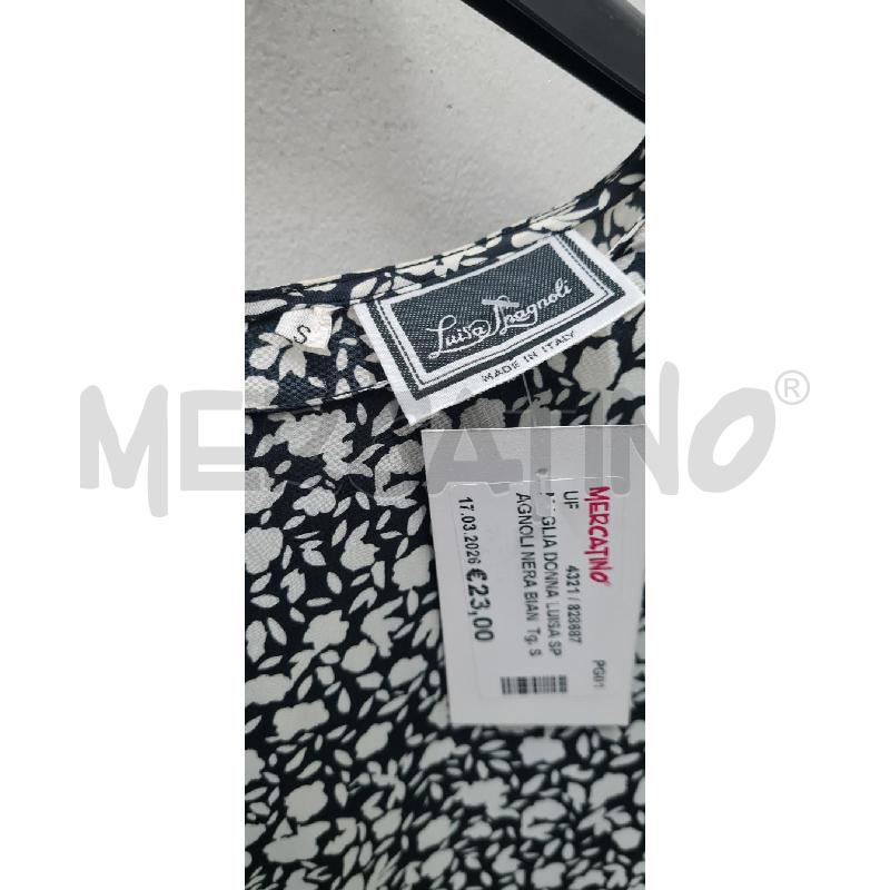 MAGLIA DONNA LUISA SPAGNOLI NERA BIANCA | Mercatino dell'Usato Perugia 2