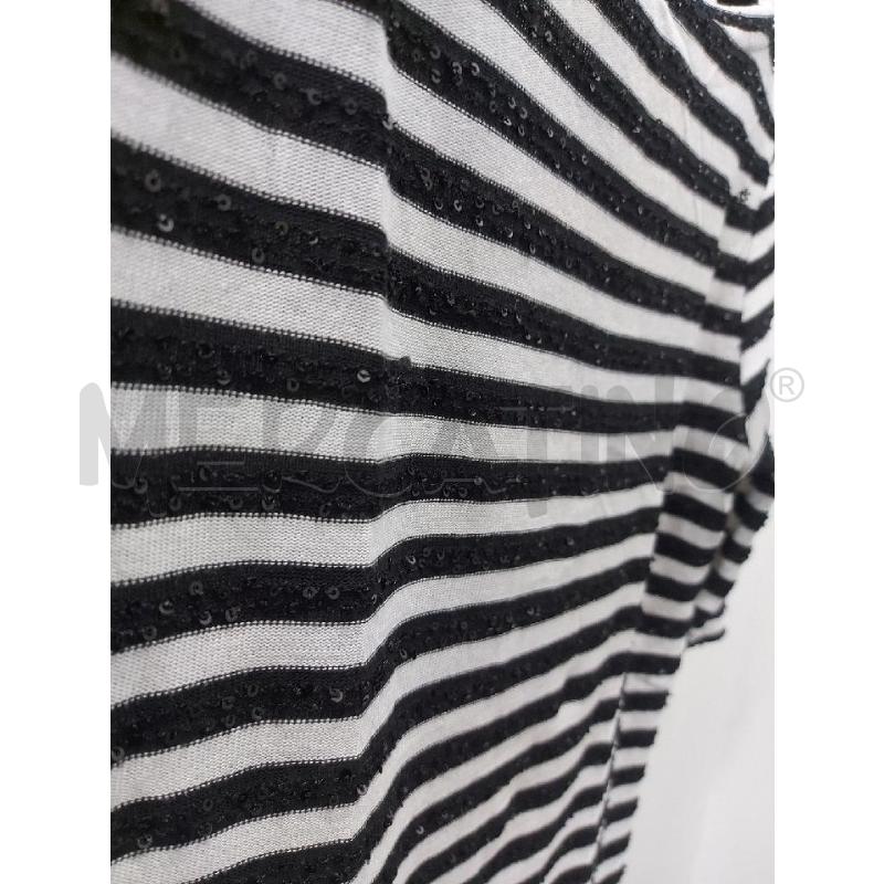 MAGLIA DONNA MARELLA RIGHE BIANCHE NERE PALLETTS | Mercatino dell'Usato Perugia 4