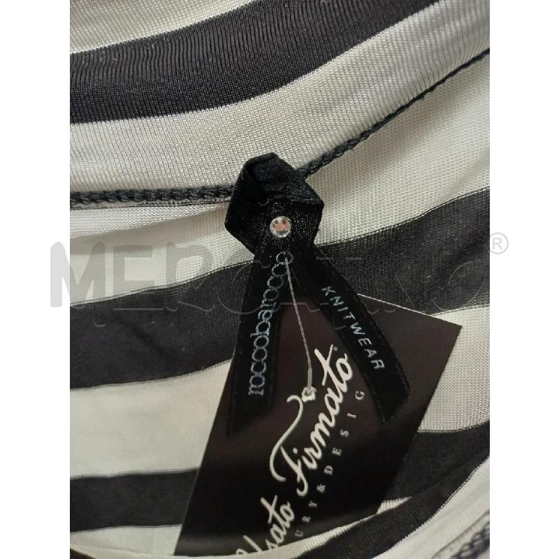 MAGLIA DONNA ROCCOBAROCCO RIGHE BIANCHE NERE | Mercatino dell'Usato Perugia 3