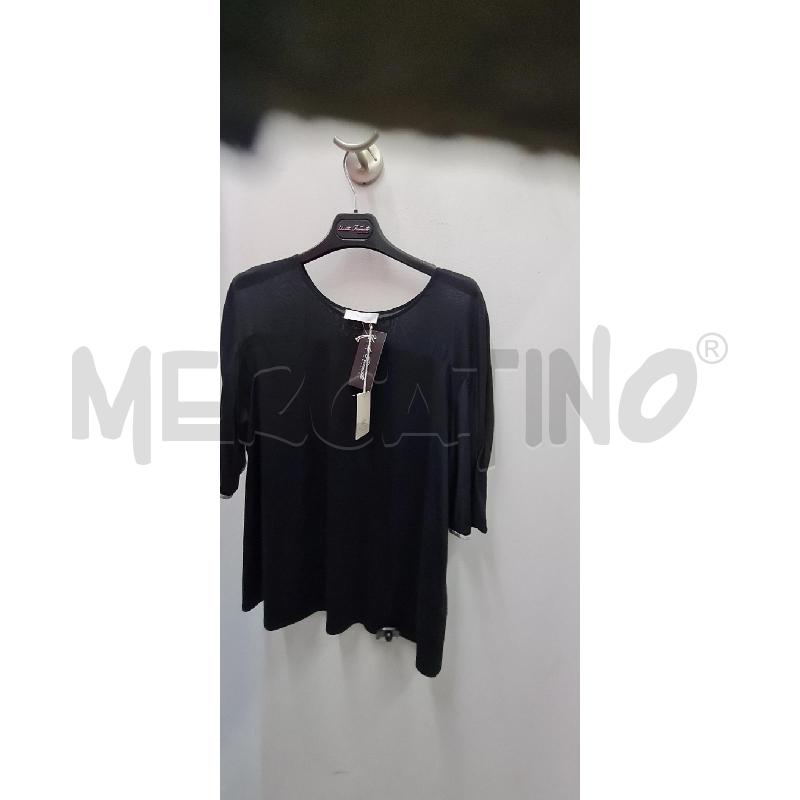 MAGLIA DONNA ROCCO RAGNI NERA  MONILI MANICA | Mercatino dell'Usato Perugia 1