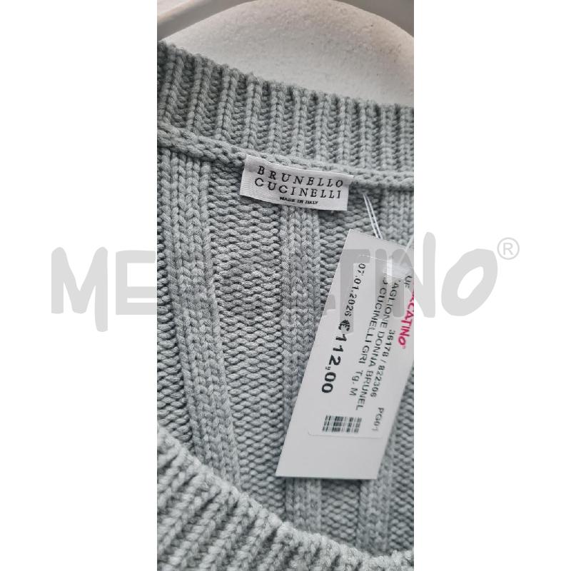 MAGLIONE DONNA BRUNELLO CUCINELLI GRIGIO | Mercatino dell'Usato Perugia 2