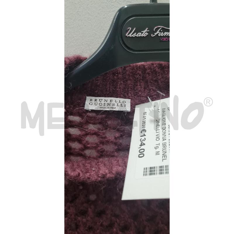 MAGLIONE DONNA BRUNELLO CUCINELLI VIOLA | Mercatino dell'Usato Perugia 3
