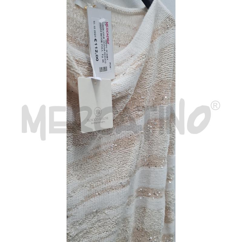 MAGLIONE DONNA ROCCO RAGNI BEIGE PALLETTS | Mercatino dell'Usato Perugia 2