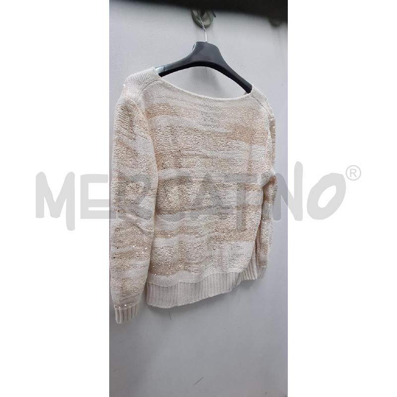 MAGLIONE DONNA ROCCO RAGNI BEIGE PALLETTS | Mercatino dell'Usato Perugia 3