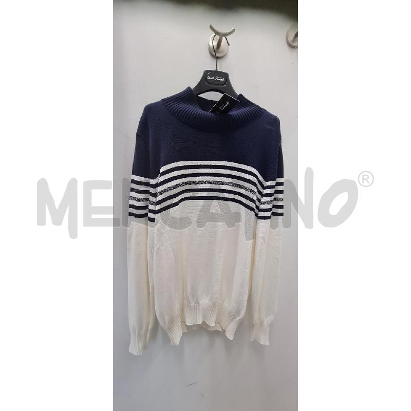 MAGLIONE UOMO CUCINELLI BIANCO BLU | Mercatino dell'Usato Perugia 1
