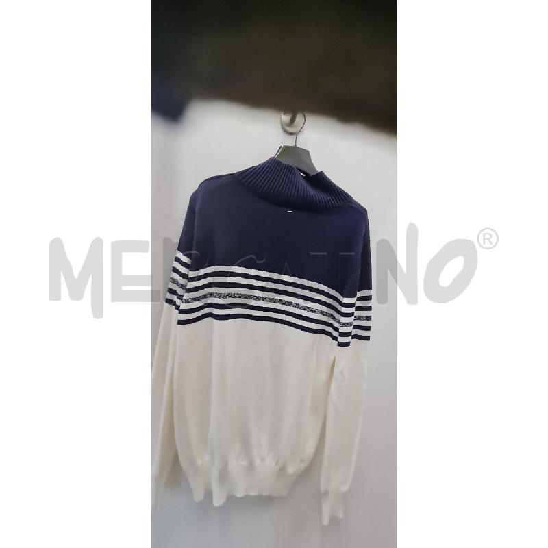 MAGLIONE UOMO CUCINELLI BIANCO BLU | Mercatino dell'Usato Perugia 5