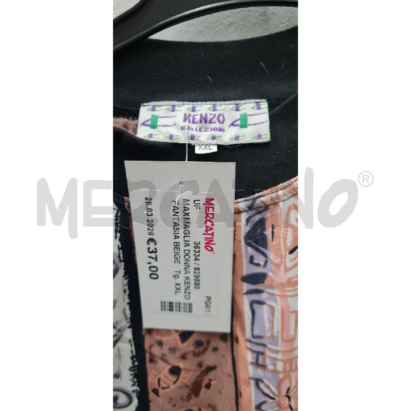 MAXMAGLIA DONNA KENZO FANTASIA BEIGE  | Mercatino dell'Usato Perugia 2