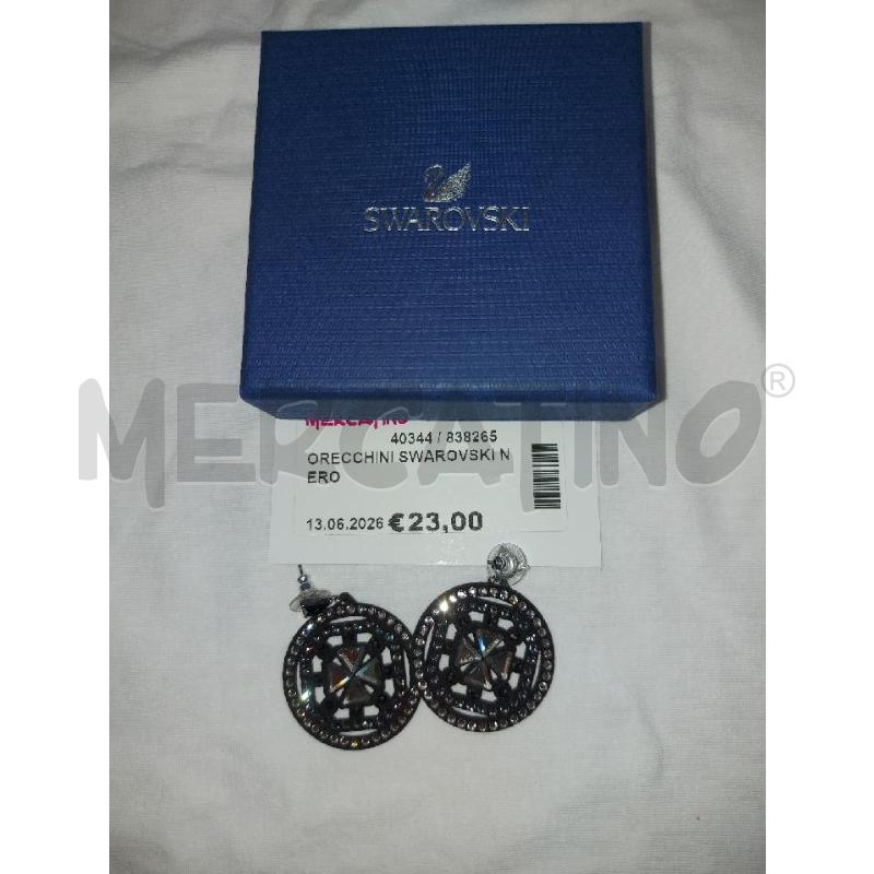 ORECCHINI SWAROVSKI NERO | Mercatino dell'Usato Perugia 1