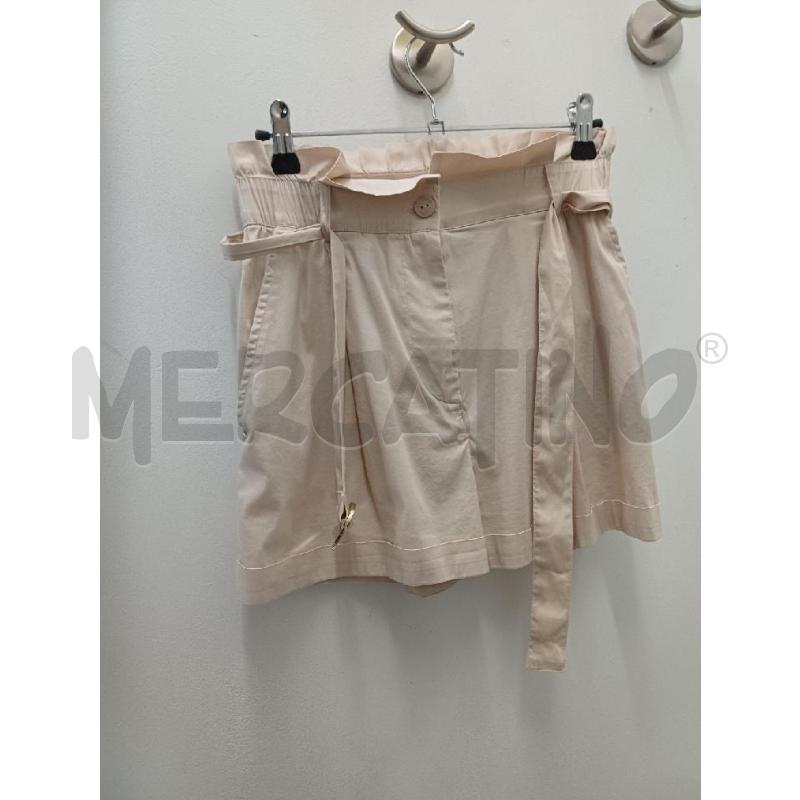 PANTALONCINO DONNA PATRIZIA PEPE BEIGE CINTURA | Mercatino dell'Usato Perugia 1