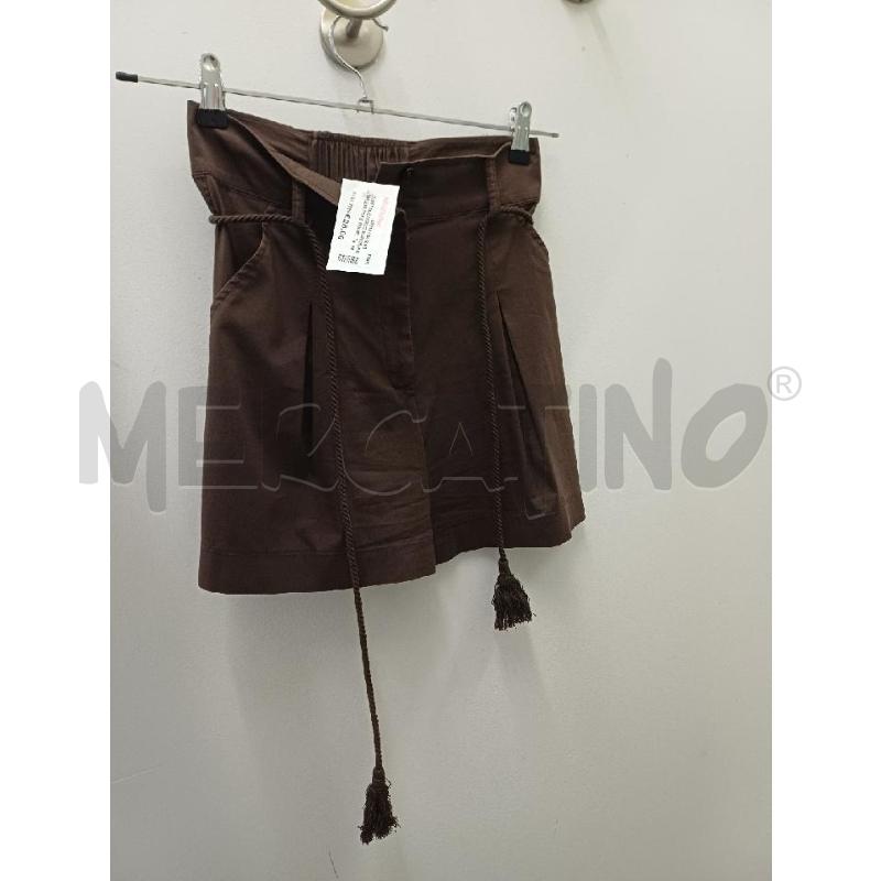 PANTALONCINO DONNA PATRIZIA PEPE MARRONI CINTURA NAPPINE | Mercatino dell'Usato Perugia 1
