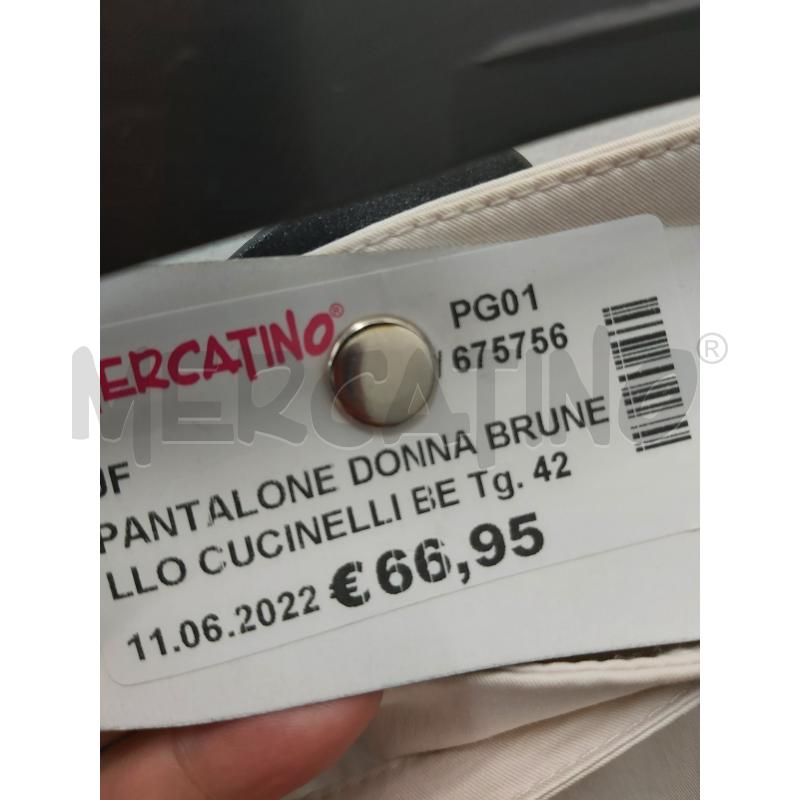 PANTALONE DONNA BRUNELLO CUCINELLI BEIGE | Mercatino dell'Usato Perugia 2
