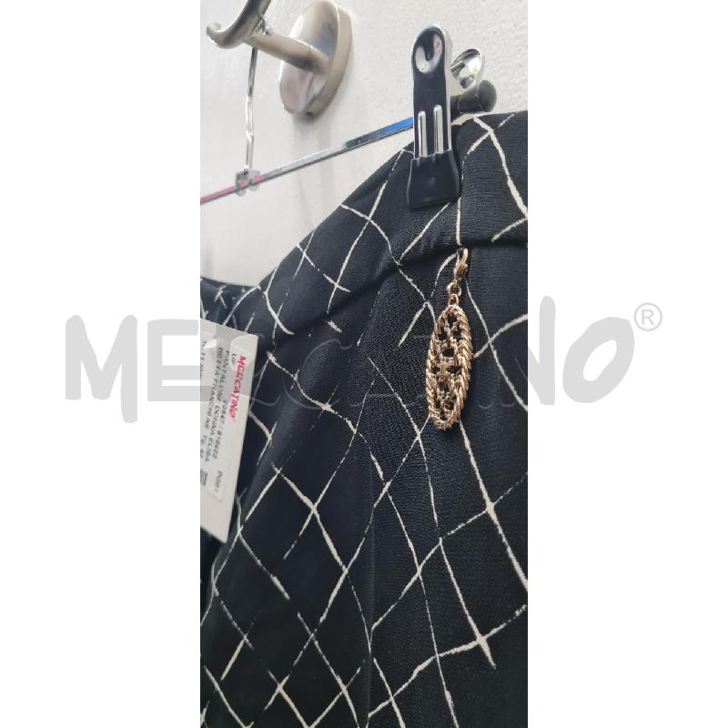 PANTALONE DONNA ELISABETTA FRANCHI NERI ROMBI BIANCHI | Mercatino dell'Usato Perugia 2