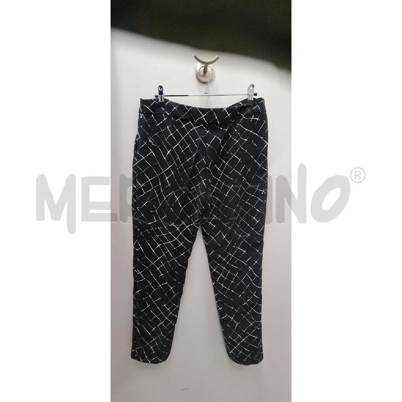 PANTALONE DONNA ELISABETTA FRANCHI NERI ROMBI BIANCHI | Mercatino dell'Usato Perugia 3
