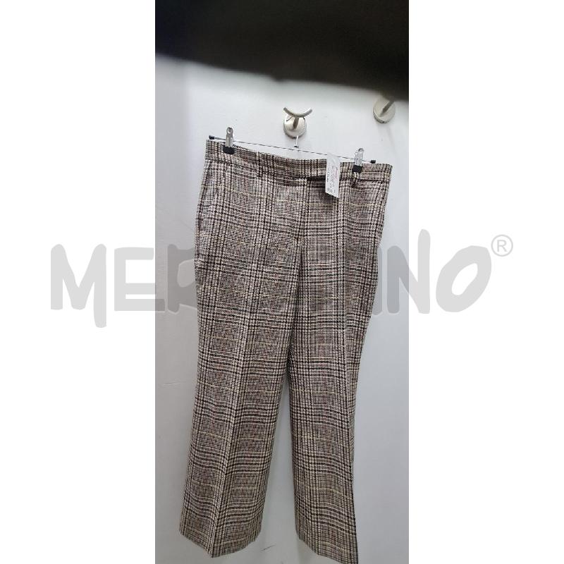 PANTALONE DONNA LUISA SPAGNOLI QUADRETTI MARRONI BEIGE | Mercatino dell'Usato Perugia 1