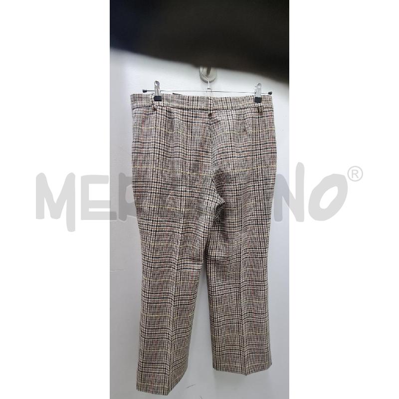 PANTALONE DONNA LUISA SPAGNOLI QUADRETTI MARRONI BEIGE | Mercatino dell'Usato Perugia 3