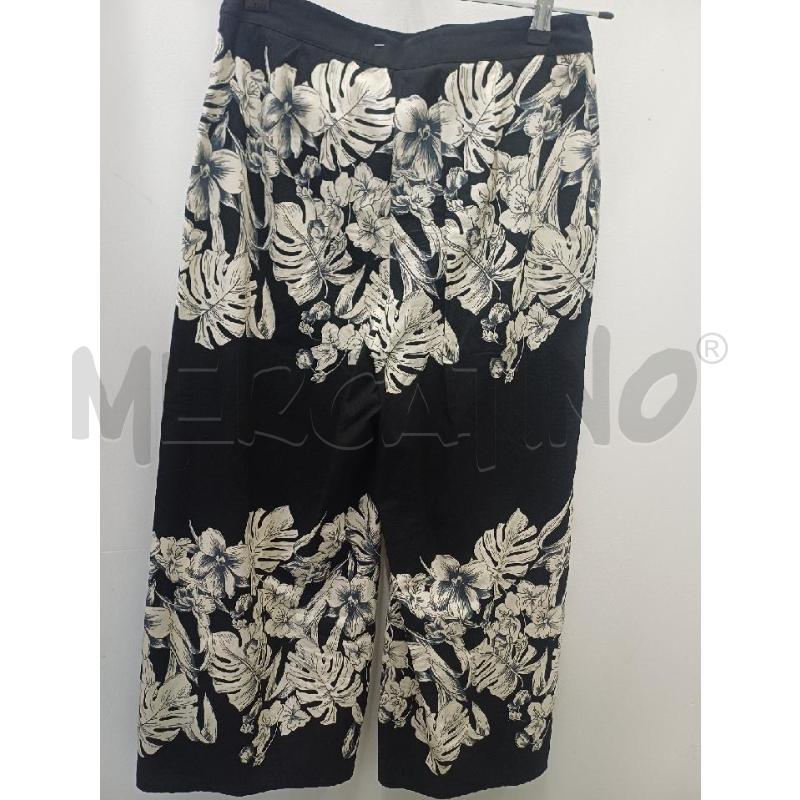 PANTALONE DONNA TWIN SET NERO FOGLIE BEIGE | Mercatino dell'Usato Perugia 4