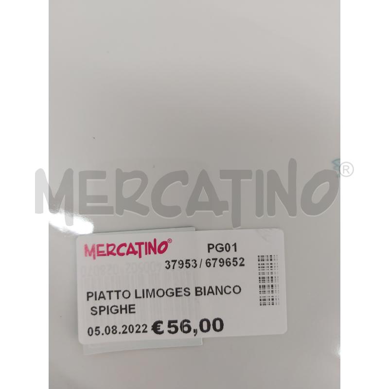 PIATTO LIMOGES BIANCO SPIGHE | Mercatino dell'Usato Perugia 2