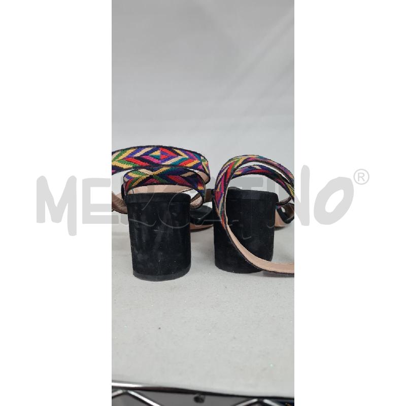 SANDALI DONNA VALENTINO NERI | Mercatino dell'Usato Perugia 3