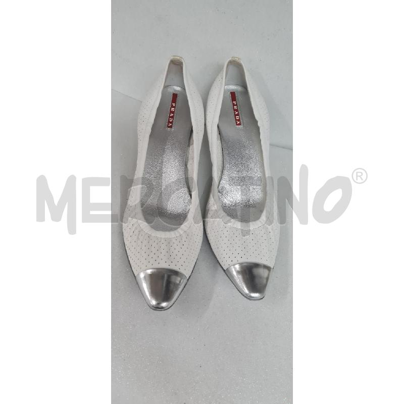 SCARPE DONNA PRADA PELLE BIANCHE | Mercatino dell'Usato Perugia 2