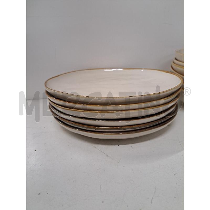 SERVIZIO PIATTI ROSE E TULIPANI BEIGE PZ.12 | Mercatino dell'Usato Perugia 2
