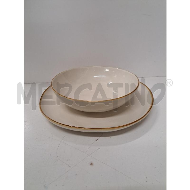 SERVIZIO PIATTI ROSE E TULIPANI BEIGE PZ.12 | Mercatino dell'Usato Perugia 4