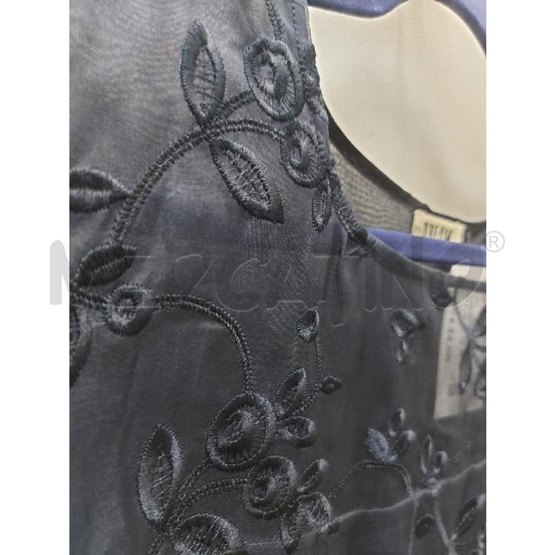 TOP DREAM BLU FIORI RICAMATI SETA | Mercatino dell'Usato Perugia 2