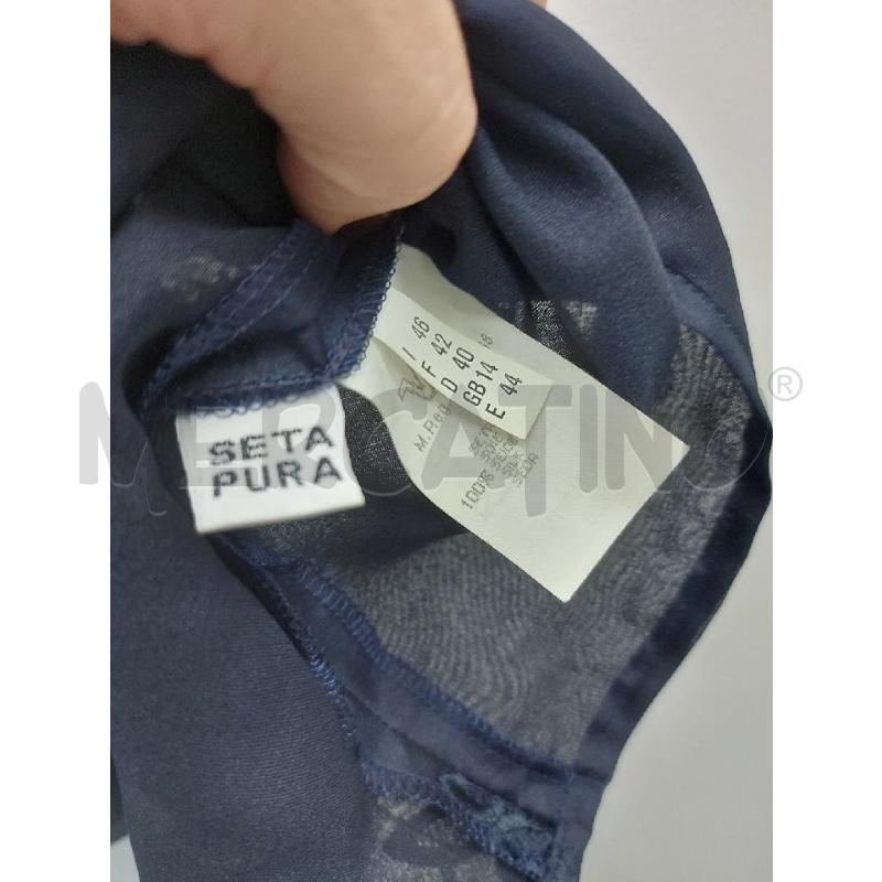 TOP DREAM BLU FIORI RICAMATI SETA | Mercatino dell'Usato Perugia 4