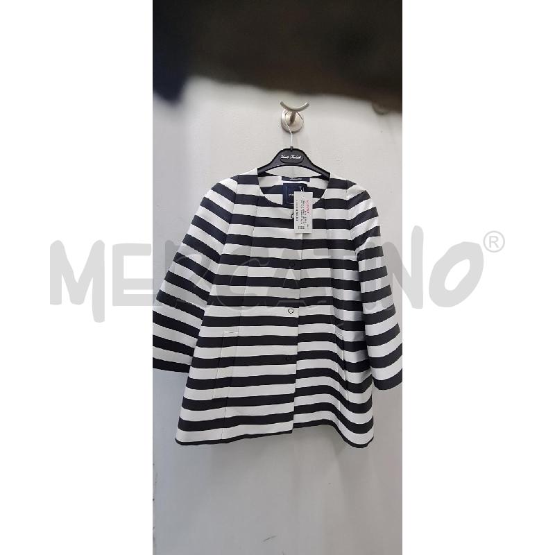 TRENCH DONNA GRIGIOMBRA RIGHE BIANCHE NERE | Mercatino dell'Usato Perugia 1