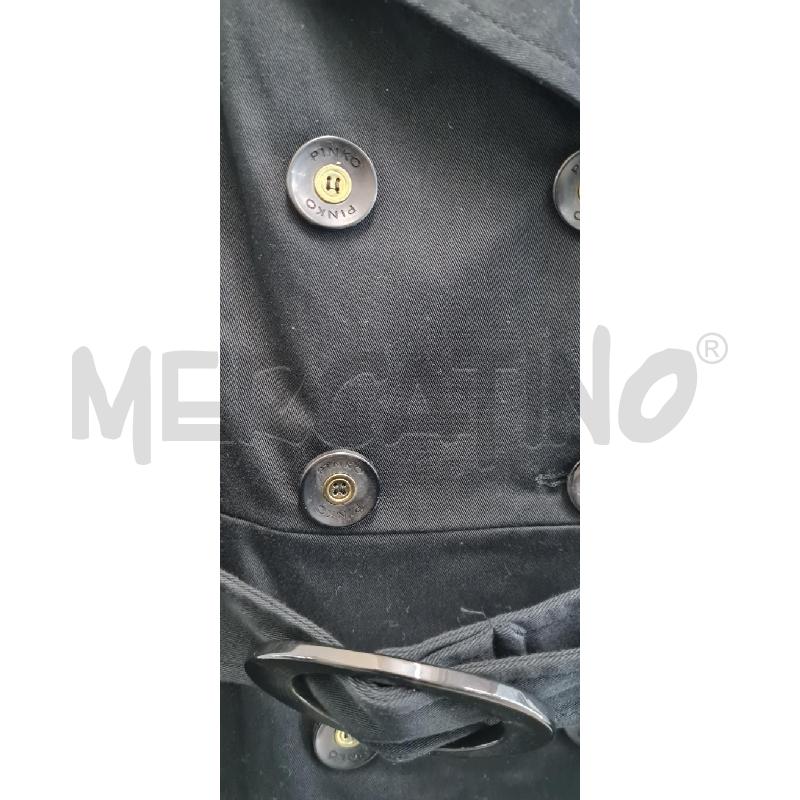 TRENCH DONNA PINKO NERO CINTURA | Mercatino dell'Usato Perugia 2