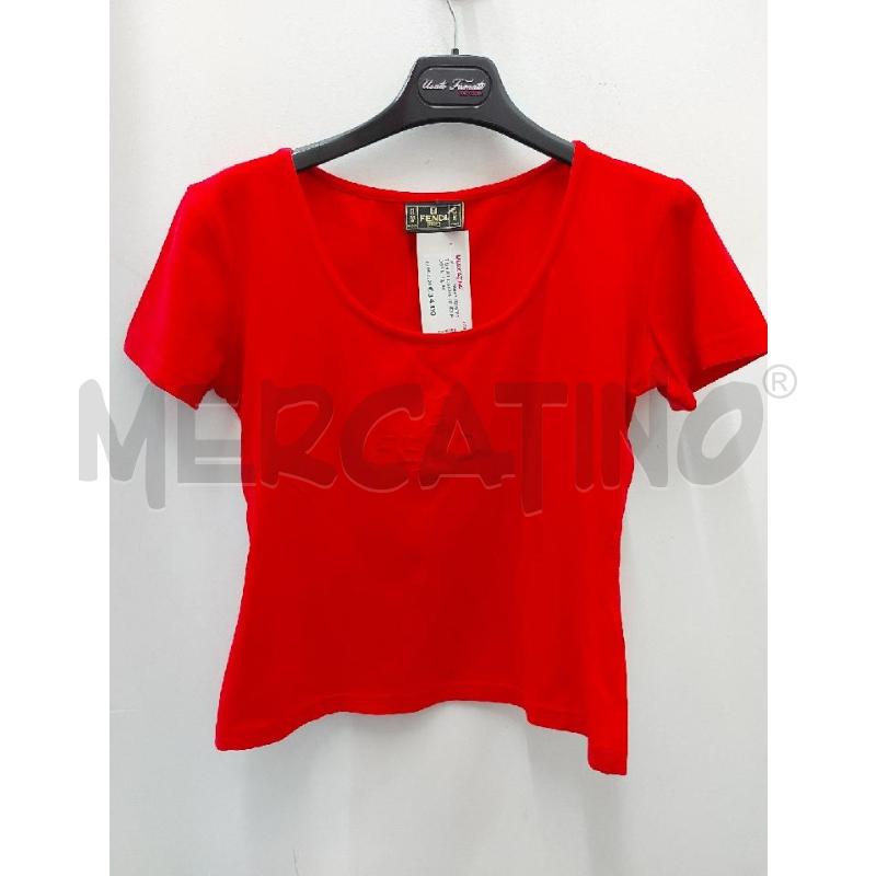 T SHIRT DONNA FENDI ROSSA | Mercatino dell'Usato Perugia 1