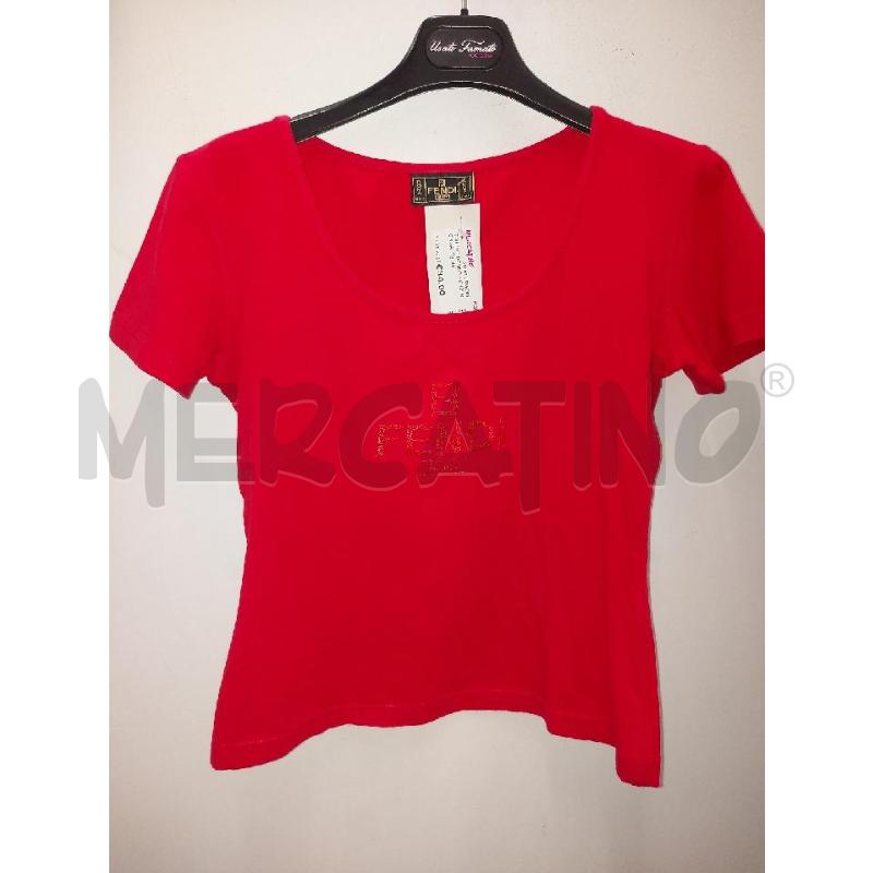 T SHIRT DONNA FENDI ROSSA | Mercatino dell'Usato Perugia 2