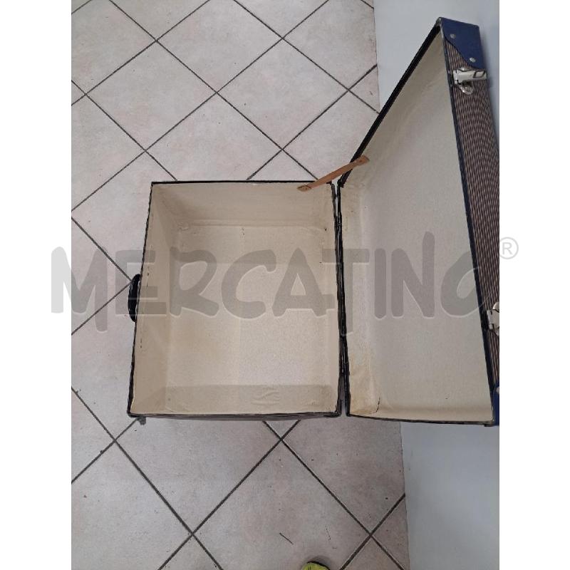 VALIGIA ARREDAMENTO CARTONE RIGHE ANGOLI BLU | Mercatino dell'Usato Perugia 3