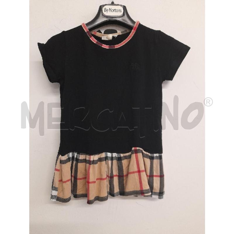 ABITO BAMBINA BURBERRY NERO E TARTAN BEIGE  | Mercatino dell'Usato Bastia umbra 1