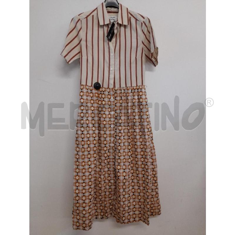 ABITO DONNA CHLOE STAMPA BEIGE RIGA RUGGINE  | Mercatino dell'Usato Bastia umbra 1