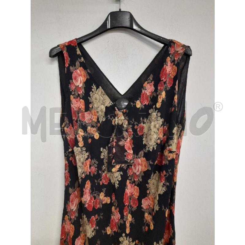 ABITO DONNA ELENA MIRO NERO FIORI ROSSI  | Mercatino dell'Usato Bastia umbra 2